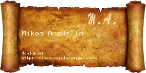 Mikes Angéla névjegykártya